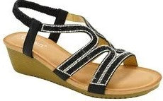 Wholesale Women's Dressy Look Sandals Wedge Embellished Claire NG30