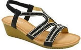 Wholesale Women's Dressy Look Sandals Wedge Embellished Claire NG30