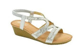 Wholesale Women's Dressy Look Sandals Wedge Embellished Claire NG30