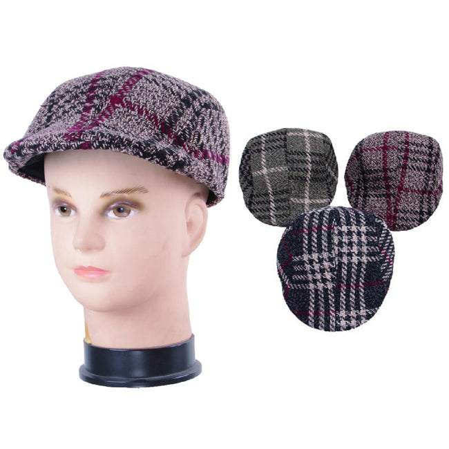 Wholesale Clothing Accessories Men Winter Hat Checker Design Assorted NQ821
