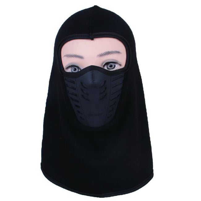 Wholesale Clothing Accessories Men Cotton Fleece Face Mask Black Color NQ86B