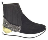 Wholesale Women's Sneakers High Top Slip On Trendy Comfortable Women's Shoes Reagan NG37