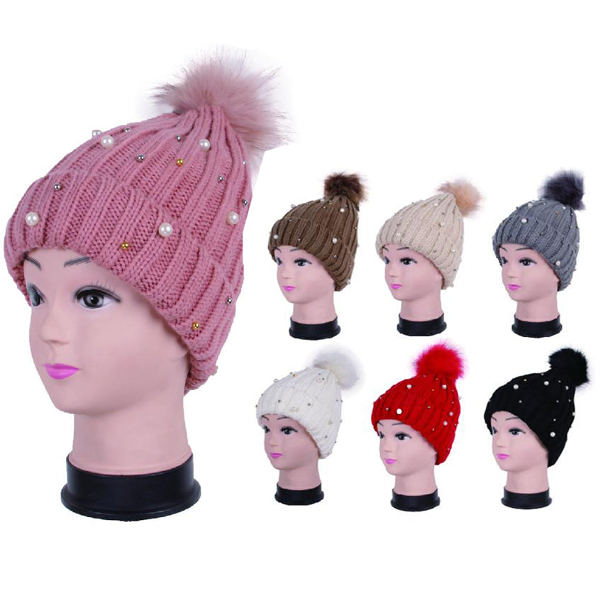 Wholesale Clothing Accessories Ladies Hat Pearl Assorted NQ88
