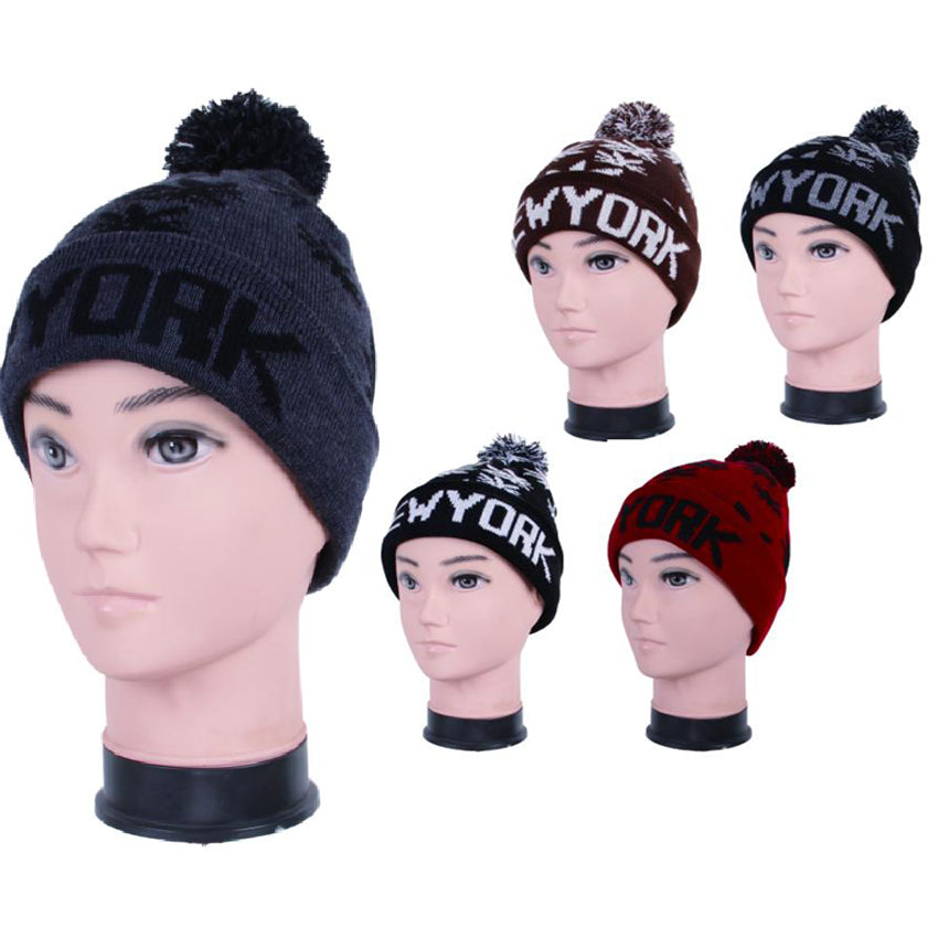 Wholesale Clothing Accessories Men Winter Hat leaf Printed Assorted NQ85