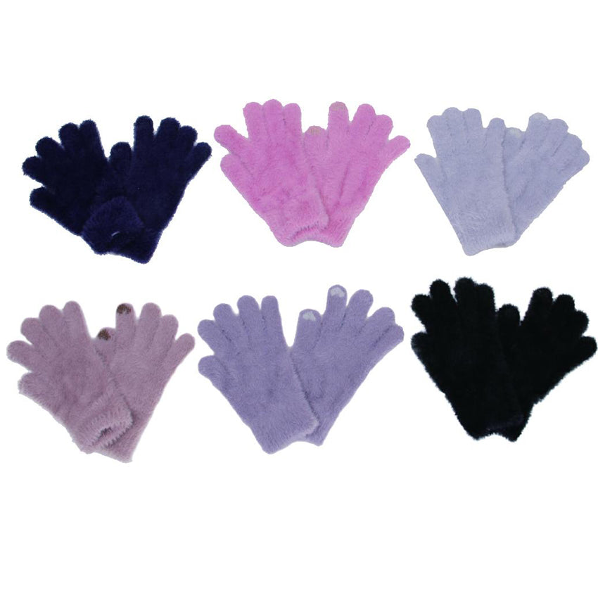 Wholesale Clothing Accessories Ladies Mink Hair Glove Assorted NQ88