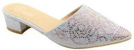 Wholesale Women's Shimmer Strap Embellished Sandal Heels Lily NGJ5