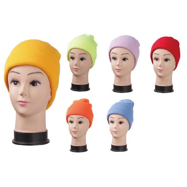 Wholesale Clothing Accessories Kid Beannie Hat Neon Color Assorted Mix NQ810