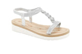 Wholesale Women's Feminine Style Sandals Wedge Embellished Claire NG53