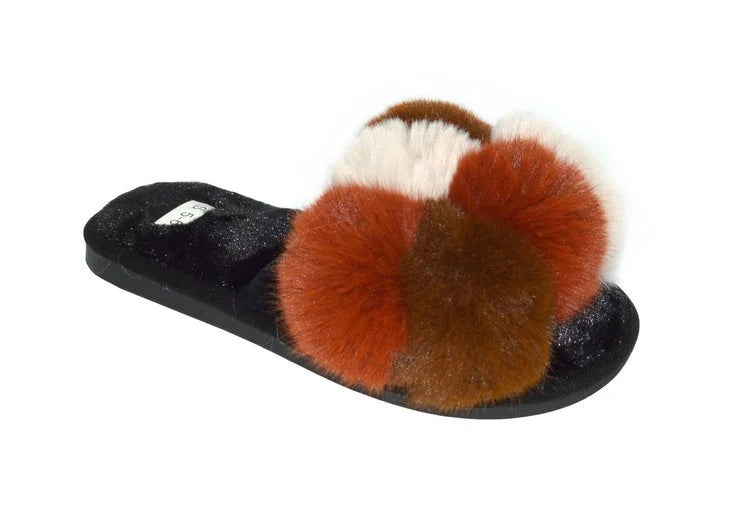 Wholesale Women's Indoor Lounge Fur Slippers Assorted Hannah NGK1