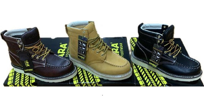 Wholesale Men's Work Boots Leather Slip Resistant Shoes NE61