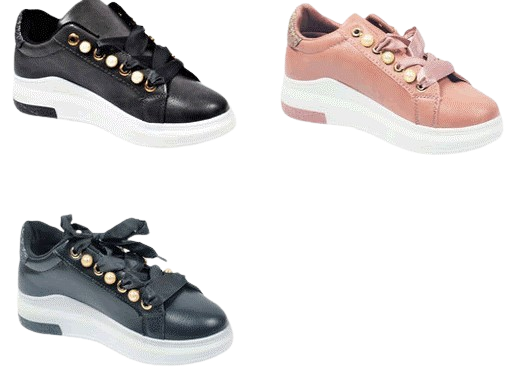 Wholesale Women's Sneakers Lace Up Trendy Comfortable Women's Shoes Mckenzie NG76