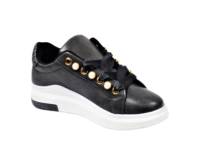 Wholesale Women's Sneakers Lace Up Trendy Comfortable Women's Shoes Mckenzie NG76