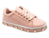 Wholesale Women's Sneakers Lace Up Trendy Comfortable Women's Shoes Rose NG72