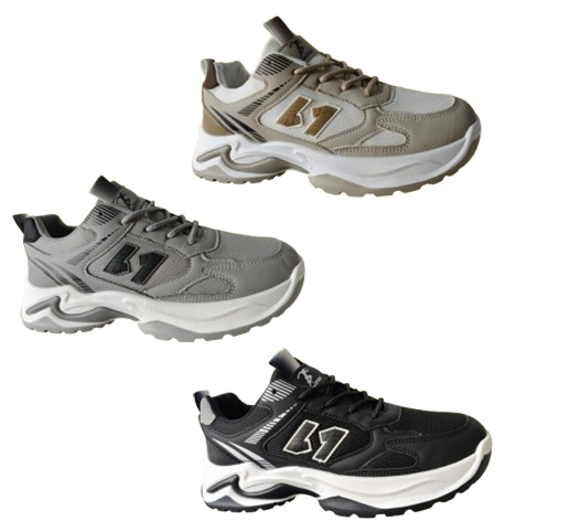 Wholesale Men's Shoes Lace-Up Sneakers for Running & Casual Aiden NPE72