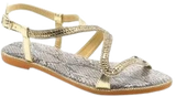 Wholesale Women's Sparkle Strap Sandals Flat Embellished Mia NG33