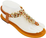 Wholesale Women's Trendy Sandals Flat Embellished Emily NG88