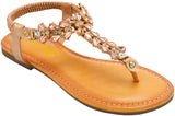 Wholesale Women's Trendy Sandals Flat Embellished Emily NG88