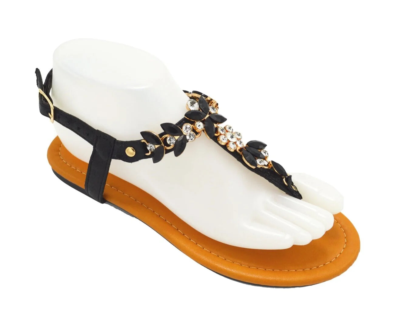 Wholesale Women's Embellished Design Sandals Flat Embellished Harper NG89