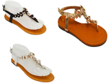 Wholesale Women's Embellished Design Sandals Flat Embellished Harper NG89