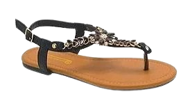 Wholesale Women's Chic Look Sandals Flat Embellished Olivia NG80