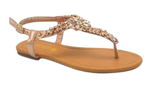 Wholesale Women's Chic Look Sandals Flat Embellished Olivia NG80