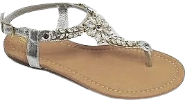 Wholesale Women's Chic Look Sandals Flat Embellished Olivia NG80