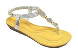Wholesale Women's Summer Ready Sandals Flat Embellished Lily NG82