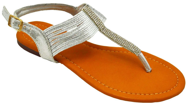 Wholesale Women's Classic Style Sandals Flat Embellished Amelia NG81