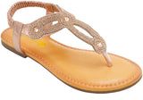 Wholesale Women's Dressy Look Sandals Flat Embellished Charlotte NG80