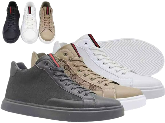 Wholesale Men's Lace-Up High Top Sneakers Lightweight Casual Walking Shoes Roy NF89