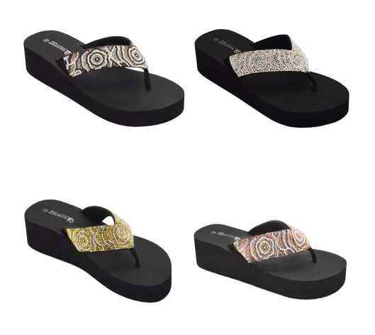 Wholesale Women's EVA Slippers with Glitter Finish Scarlett NG83