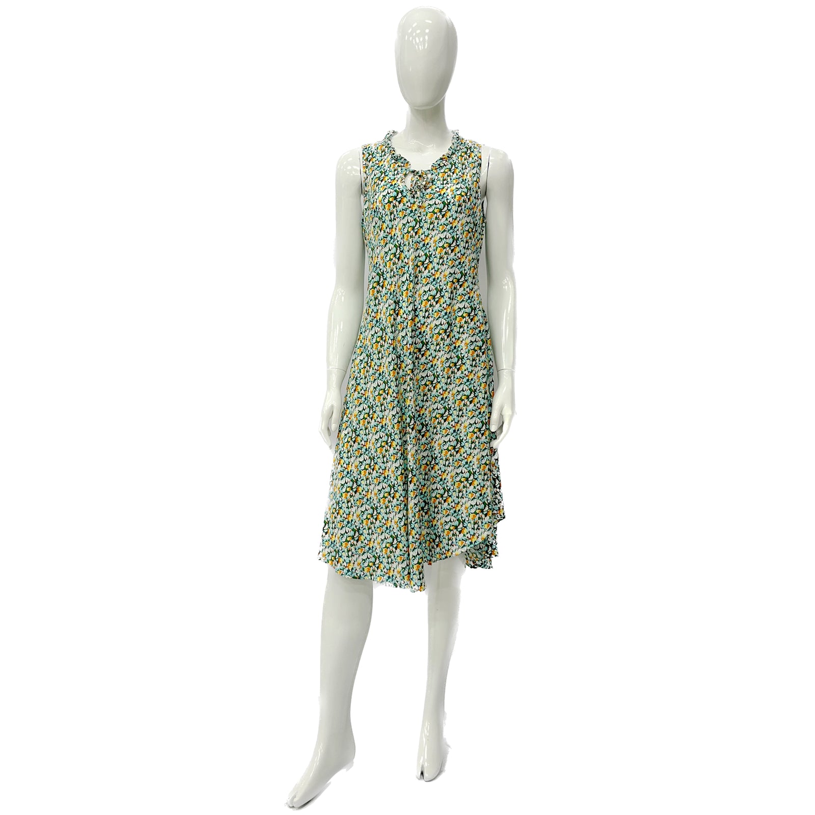 Wholesale Women's Dresses Rayon Tie-Neck Dress-Floral 6-72-Case S-XL Monica NW32