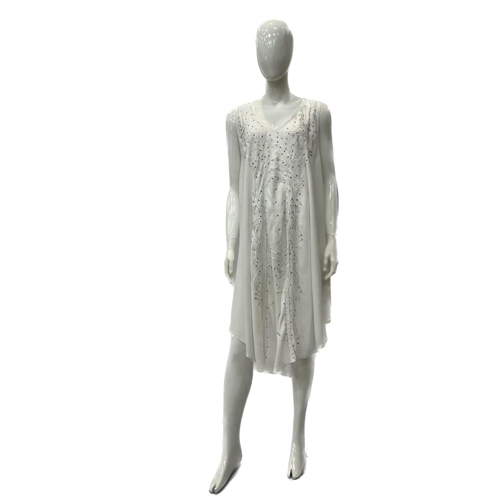 Wholesale Women's Dresses Rayon Solid White with Embedded Sl U Gown 6-48 Case O-S 140Gms 1C Milana NWr5