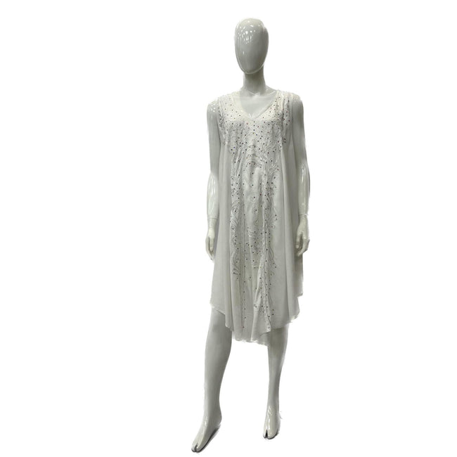 Wholesale Women's Dresses Rayon Solid White with Embedded Sl U Gown 6-48 Case O-S 140Gms 1C Milana NWr5