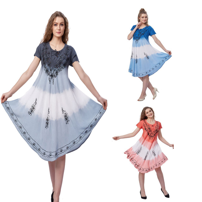 Wholesale Women's Dresses Rayon S-S Dress-Hombre Dye 140Gms 36-Case S-XL3C Lilyana NWa5