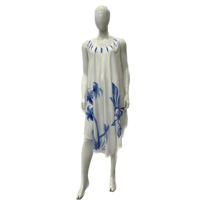 Wholesale Women's Dresses Rayon Solid White with Brush Paint Sl U Gown 6-48 Case 6-48 Case 140Gms 1C Amani NWr2