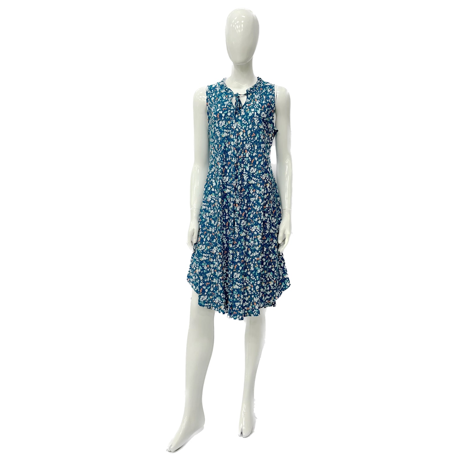 Wholesale Women's Dresses Rayon Tie-Neck Dress-Floral 6-72-Case S-XL Marilyn NW36