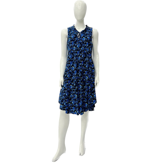 Wholesale Women's Dresses Rayon Tie-Neck Dress-Floral 6-72-Case S-XL Anahi NW39