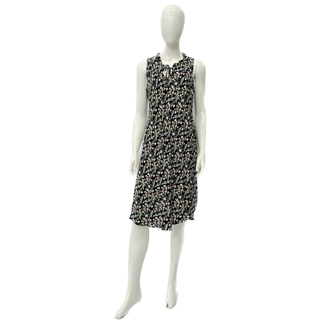 Wholesale Women's Dresses Rayon Tie-Neck Dress-Floral 6-72-Case S-XL Maren NW33