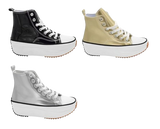 Wholesale Women's Sneakers High Top Lace Up Trendy Comfortable Women's Shoes Adeline NG25