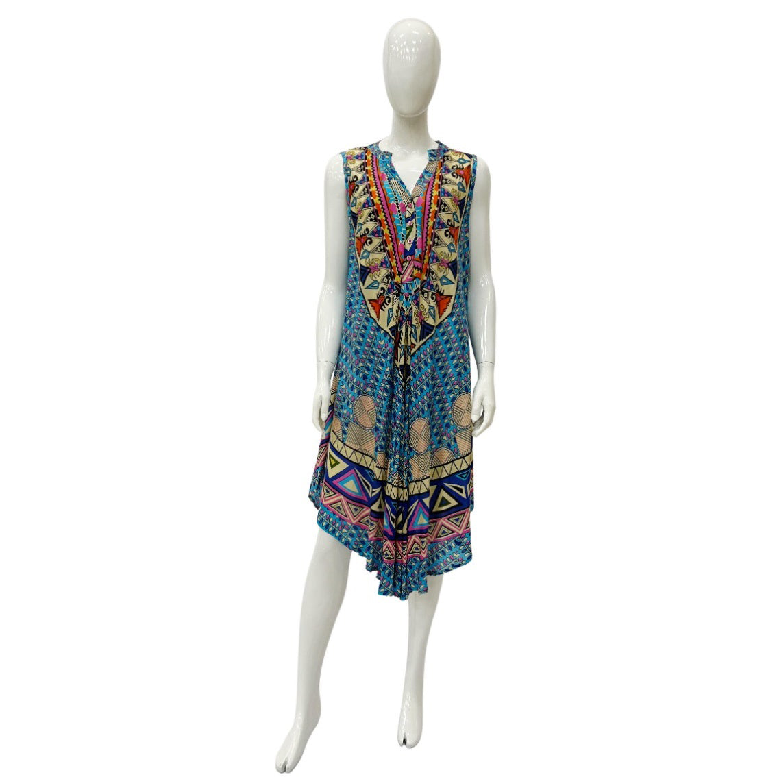 Wholesale Women's Dresses Rayon Medallion Printed Placket Dress 6-48-Case S-XL 1C Bridget NWa4