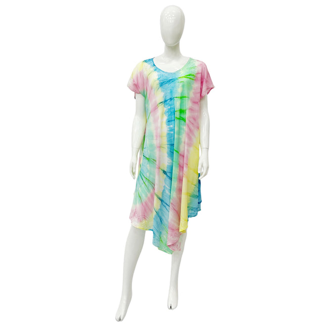 Wholesale Women's Dresses Rayon Neon Tie Dye with Embedded Ss Umbrella 120Gms Oc 6-36-Case O-S Davina NWa4