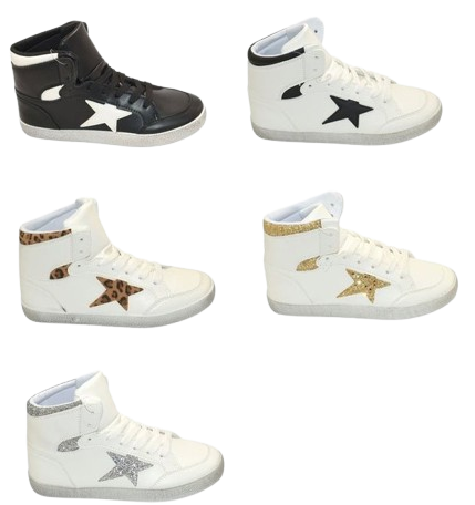 Wholesale Women's Sneakers High Top Lace Up Shoes Stylish Comfortable Footwear Lydia NGb5