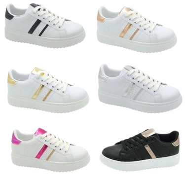 Wholesale Women's Sneakers Lace Up Shoes Stylish Comfortable Footwear Lily NGb3