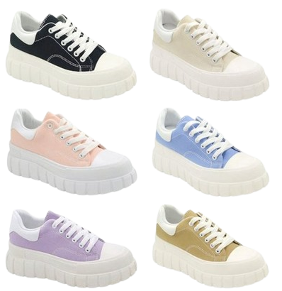 Wholesale Women's Sneakers Lace Up Shoes Stylish Comfortable Footwear Leah NGb5