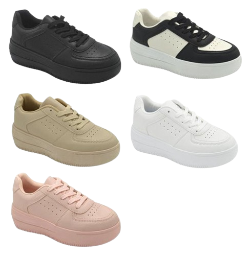 Wholesale Women's Sneakers Lace Up Shoes Stylish Comfortable Footwear Addison NGb7