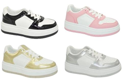Wholesale Women's Sneakers Lace Up Shoes Stylish Comfortable Footwear Bella NGb7