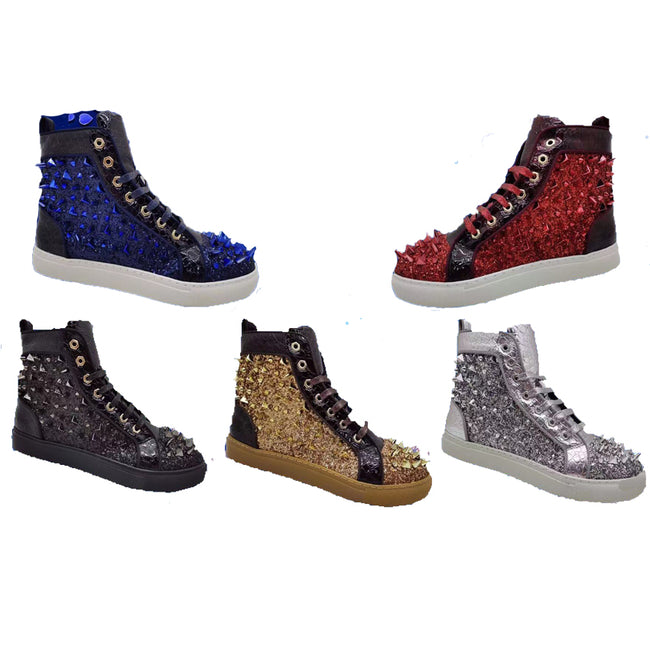 Wholesale Men's Shoes Casuals Embellished High Top Lace Up NFB2
