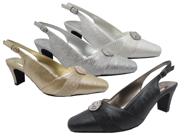 Wholesale Women's Rhinestone Ring Wide Width Flats Elegant Comfort Shoes Esme NFC2