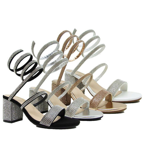 Wholesale Women's Sandals Heels Sling Back Party Spongy NMSy
